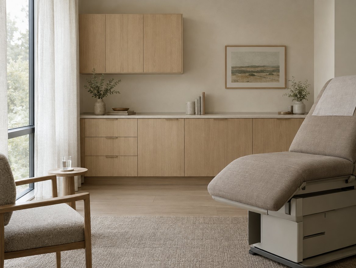 A calm, comfortable exam room